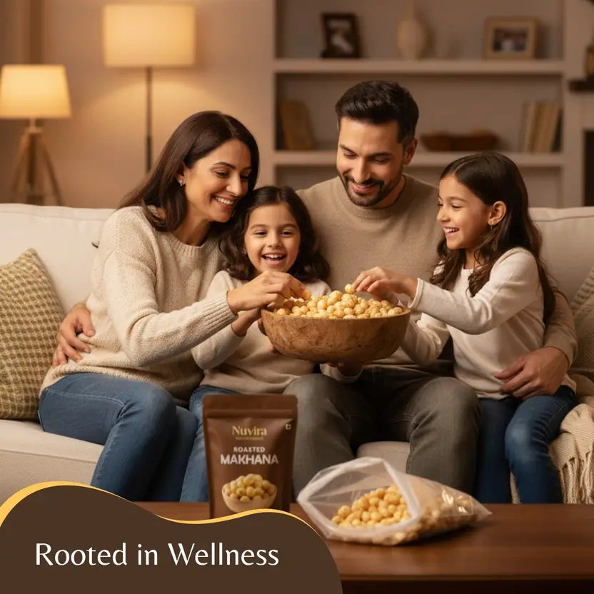 Nuvira Premium Roasted Makhana | Protein-Rich Healthy Snack | Lotus Seeds(Makhana)  (100 g)