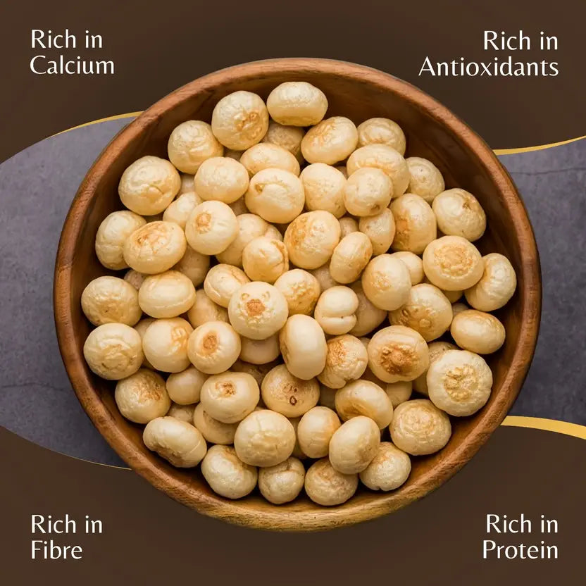 Nuvira Premium Roasted Makhana | Protein-Rich Healthy Snack | Lotus Seeds(Makhana)  (100 g)