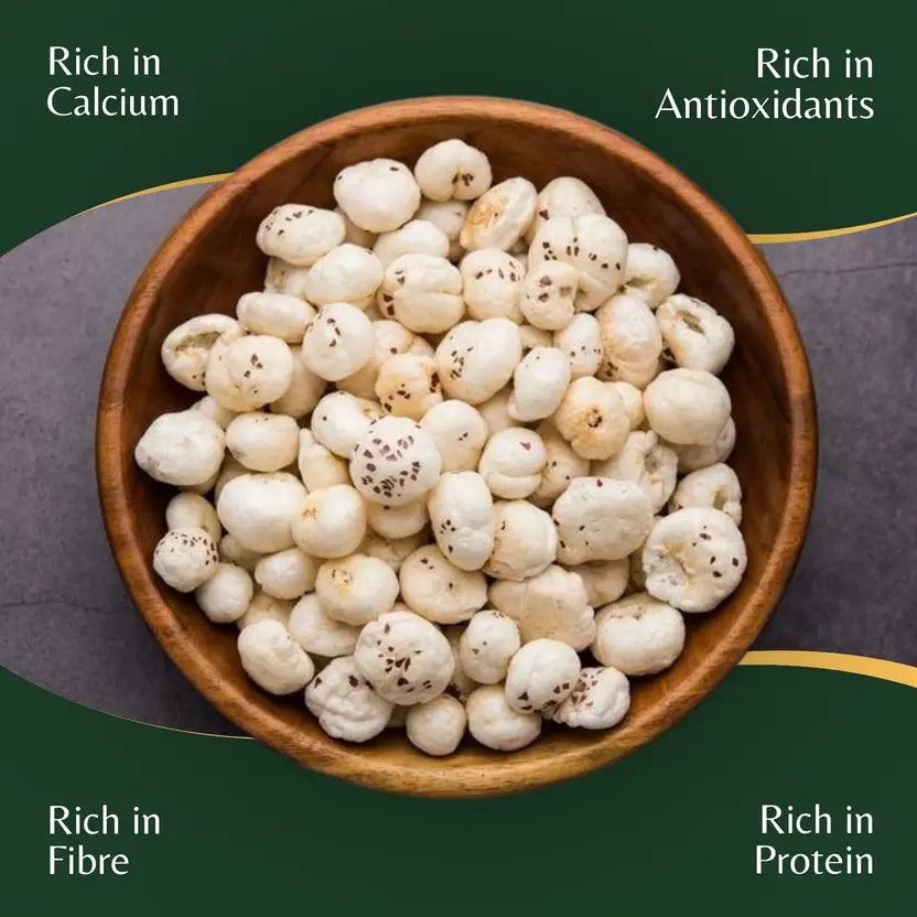 Nuvira Regular Lotus Seed Pop/Gorgon Nut Puffed Kernels (Phool Makhana) Lotus Seeds(Makhana)  (100 g)