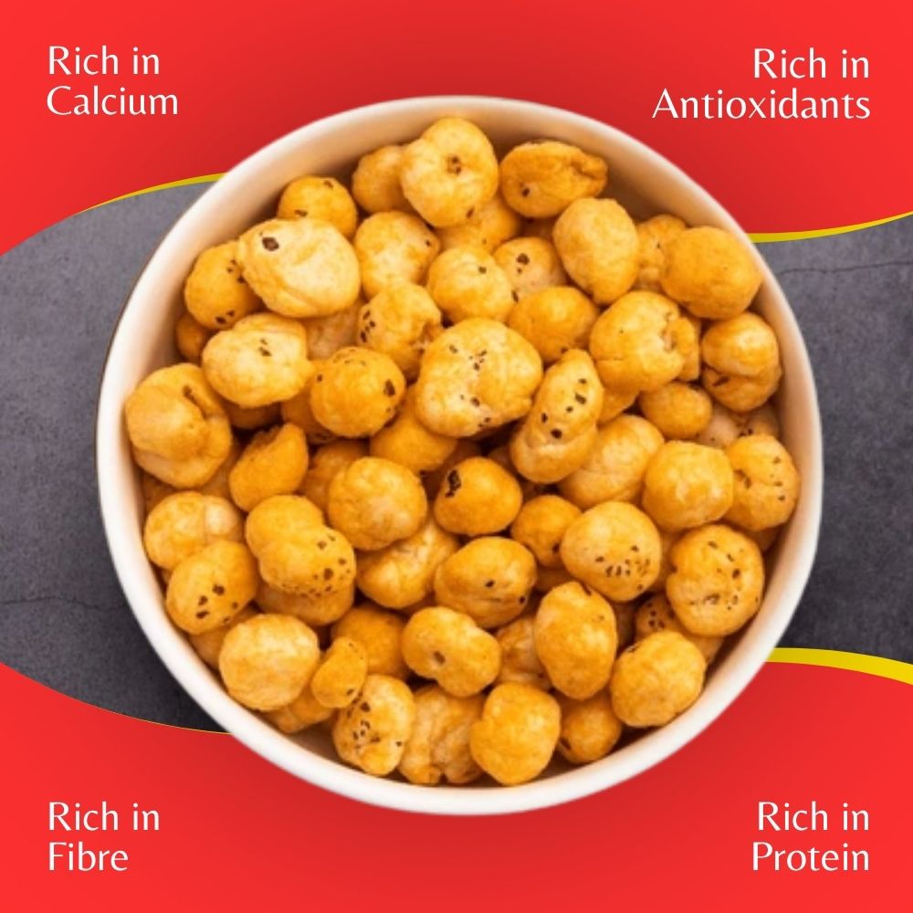 Nuvira Roasted and Flavoured Cheesy Makhana | Namkeen Snacks & Puffed Snacks | Healthy Snack | Cholesterol Free | Gluten Free | Rich In Protein & Fiber | Roasted in Olive Oil - 70gm Jar